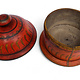 Antique handpainted stunning wooden Lacquerware Spice Box from Afghanistan / Pakistan No:25/20