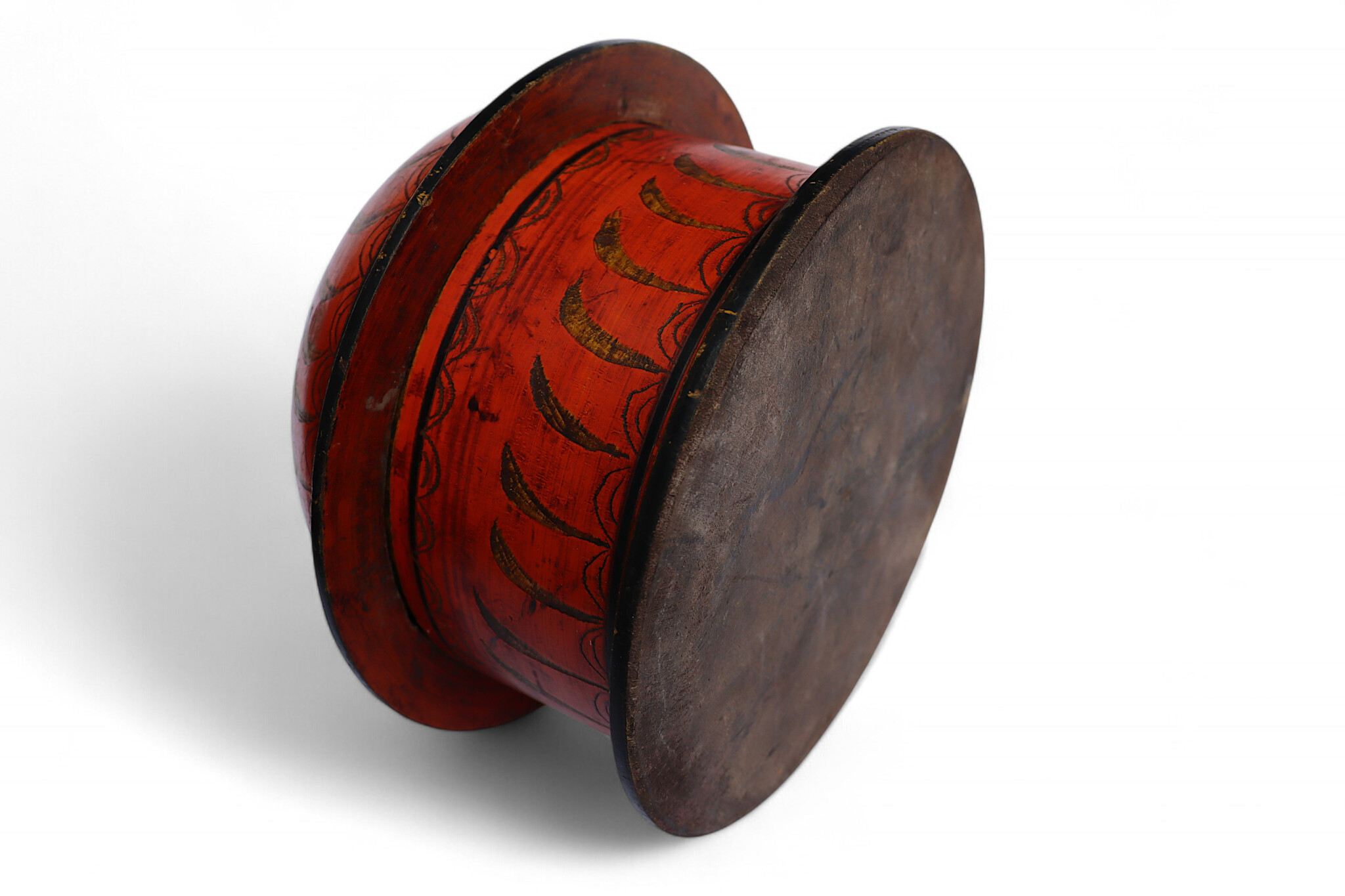 Antique handpainted stunning wooden Lacquerware Spice Box from Afghanistan / Pakistan No:25/20