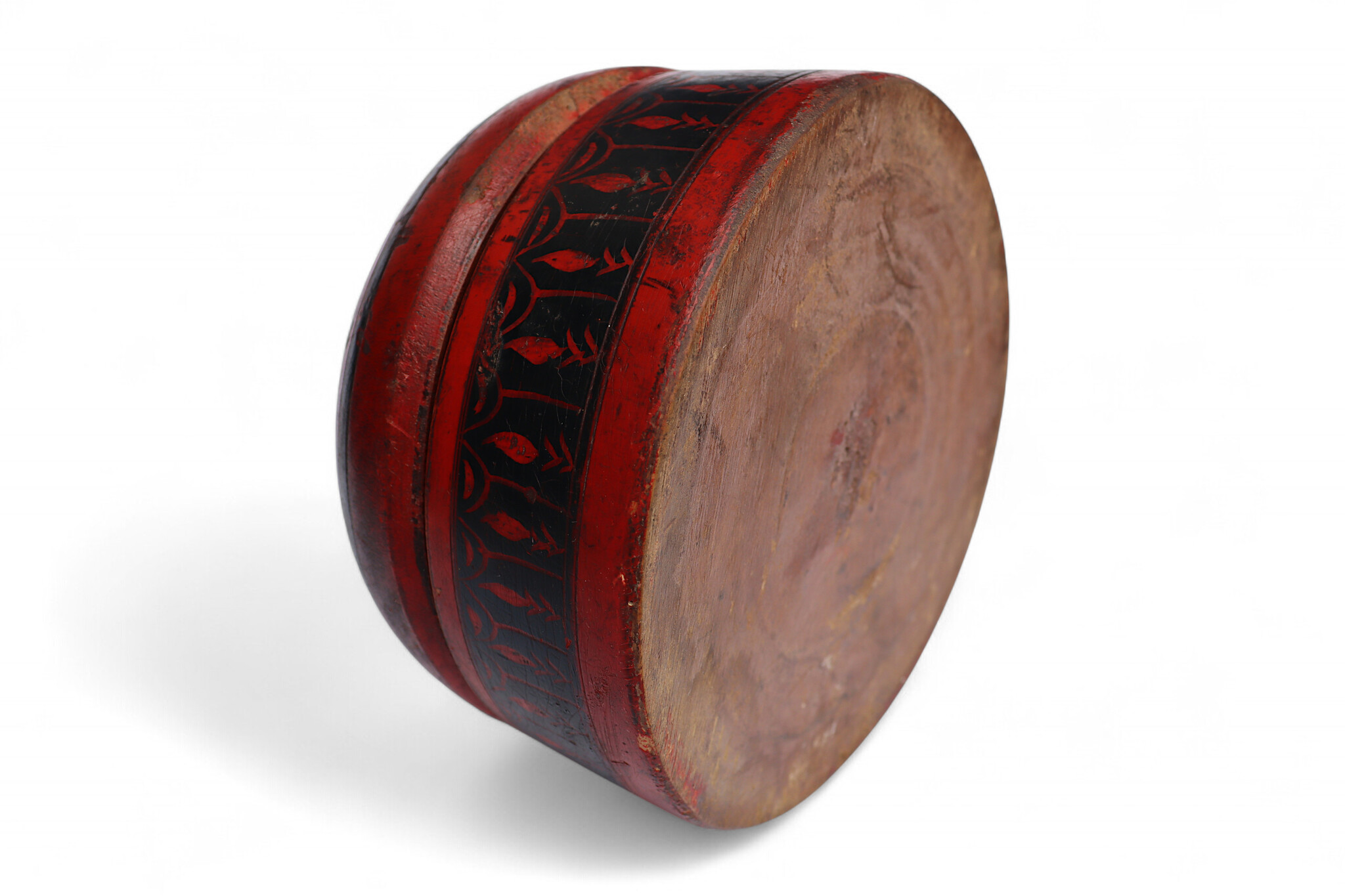 Antik orient Lacquerware Holz Gewürzdose Dose Teedose Gefäß Afghanistan Pakistan Nr:25/21