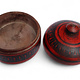 Antik orient Lacquerware Holz Gewürzdose Dose Teedose Gefäß Afghanistan Pakistan Nr:25/21