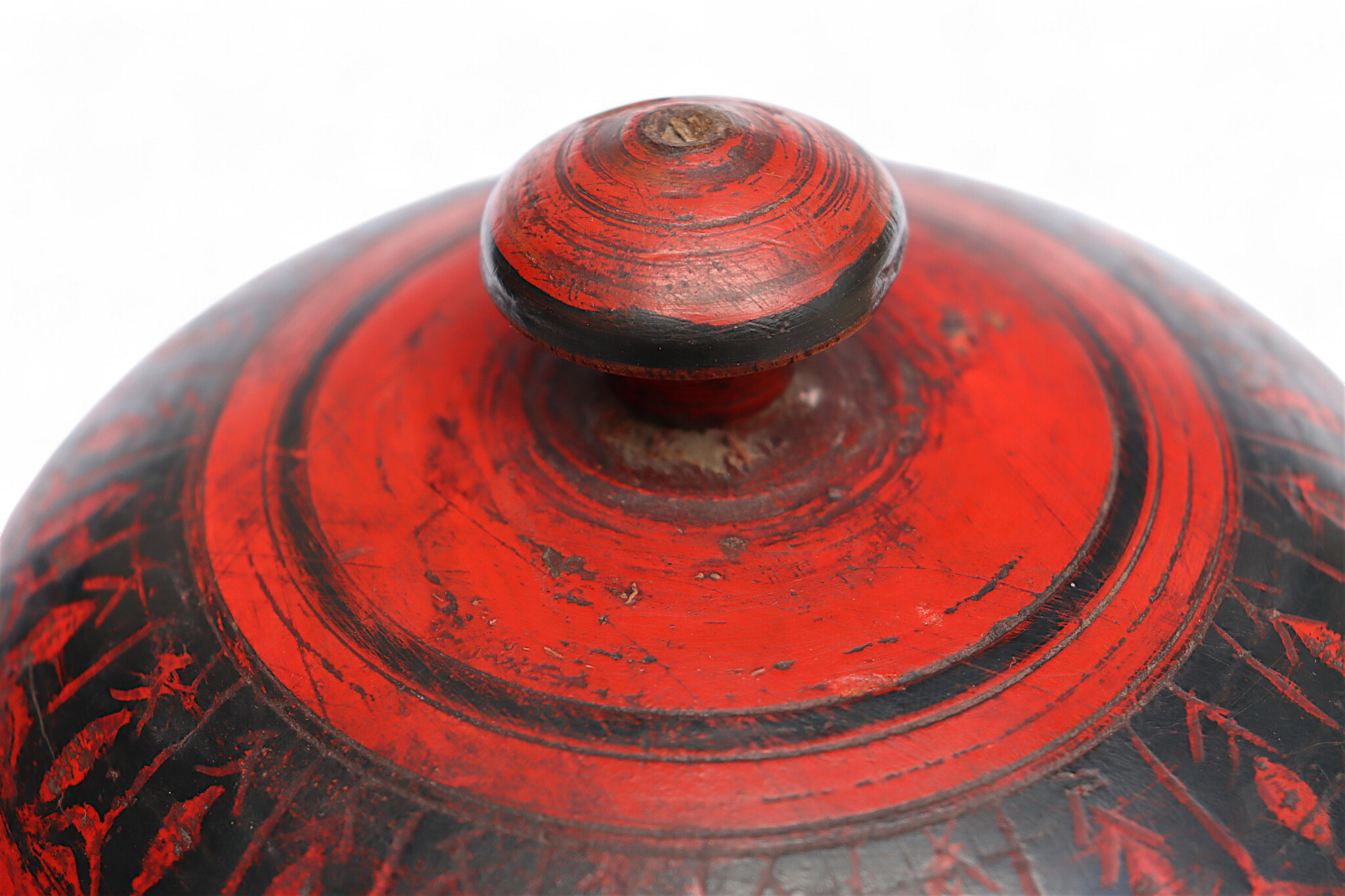 Antique handpainted stunning wooden Lacquerware Spice Box from Afghanistan / Pakistan No:25/21
