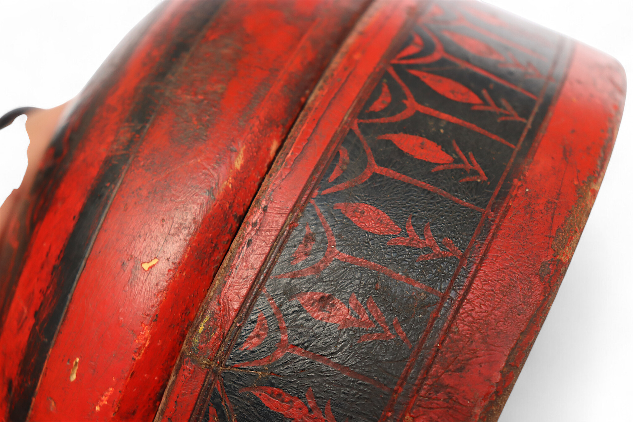 Antik orient Lacquerware Holz Gewürzdose Dose Teedose Gefäß Afghanistan Pakistan Nr:25/21