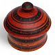 Antik orient Lacquerware Holz Gewürzdose Dose Teedose Gefäß Afghanistan Pakistan Nr:25/22