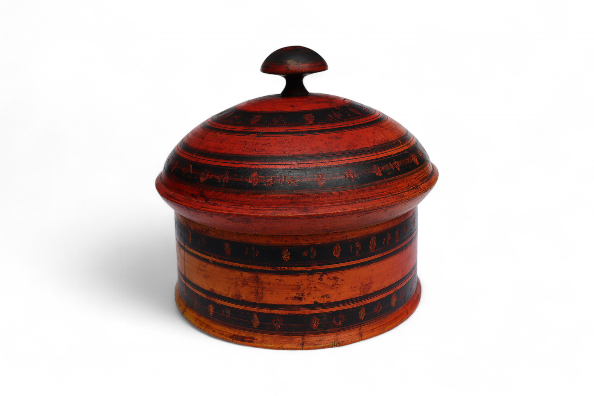 Antique handpainted stunning wooden Lacquerware Spice Box from Afghanistan / Pakistan No:25/22