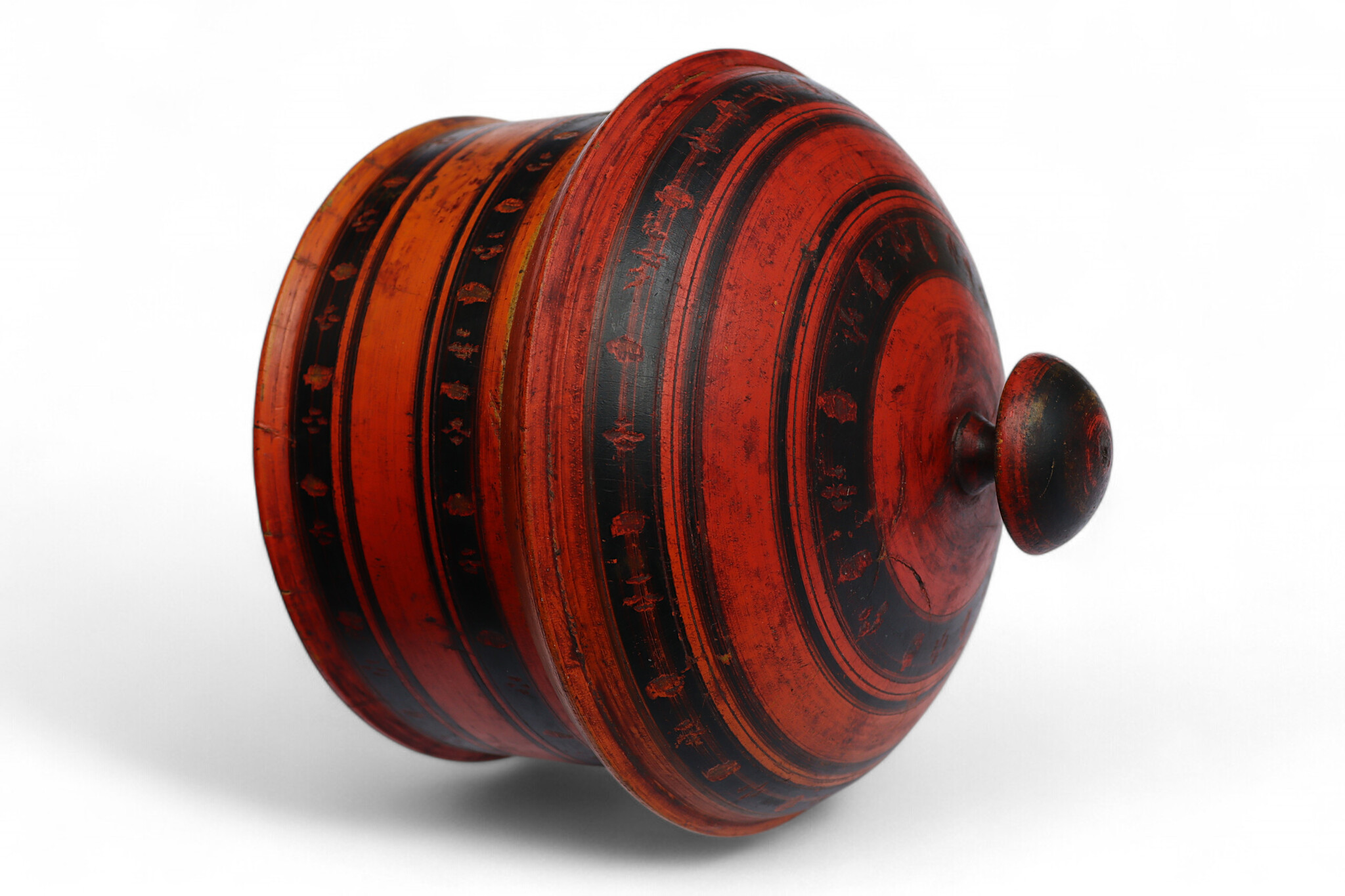 Antique handpainted stunning wooden Lacquerware Spice Box from Afghanistan / Pakistan No:25/22