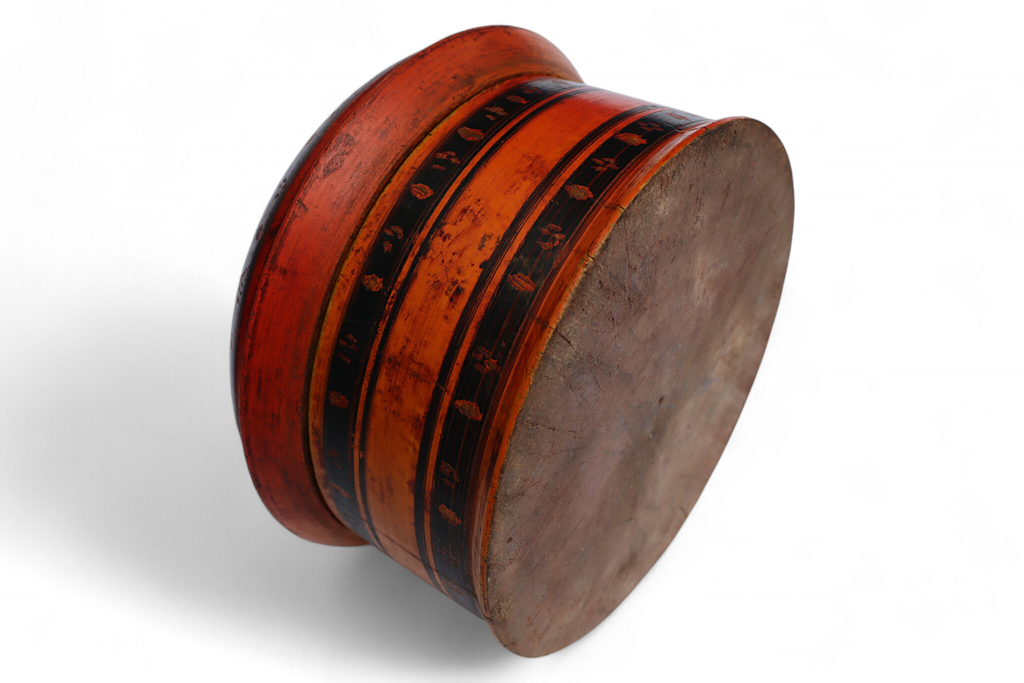 Antik orient Lacquerware Holz Gewürzdose Dose Teedose Gefäß Afghanistan Pakistan Nr:25/22