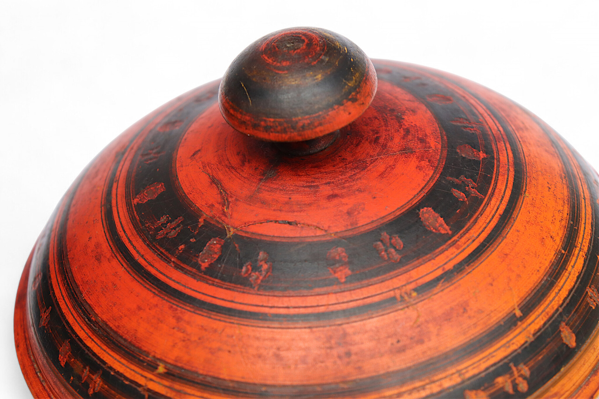 Antik orient Lacquerware Holz Gewürzdose Dose Teedose Gefäß Afghanistan Pakistan Nr:25/22