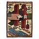 80x60 cm Afghanistan U.S.A 11 september 2001 Newyork world trade center afghan warrug No:25A