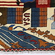 80x60 cm Afghanistan U.S.A 11 september 2001 Newyork world trade center afghan Kriegteppich  Nr.25 - E