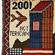 80x60 cm Afghanistan U.S.A 11 september 2001 Newyork world trade center afghan Kriegteppich  Nr.25 - E