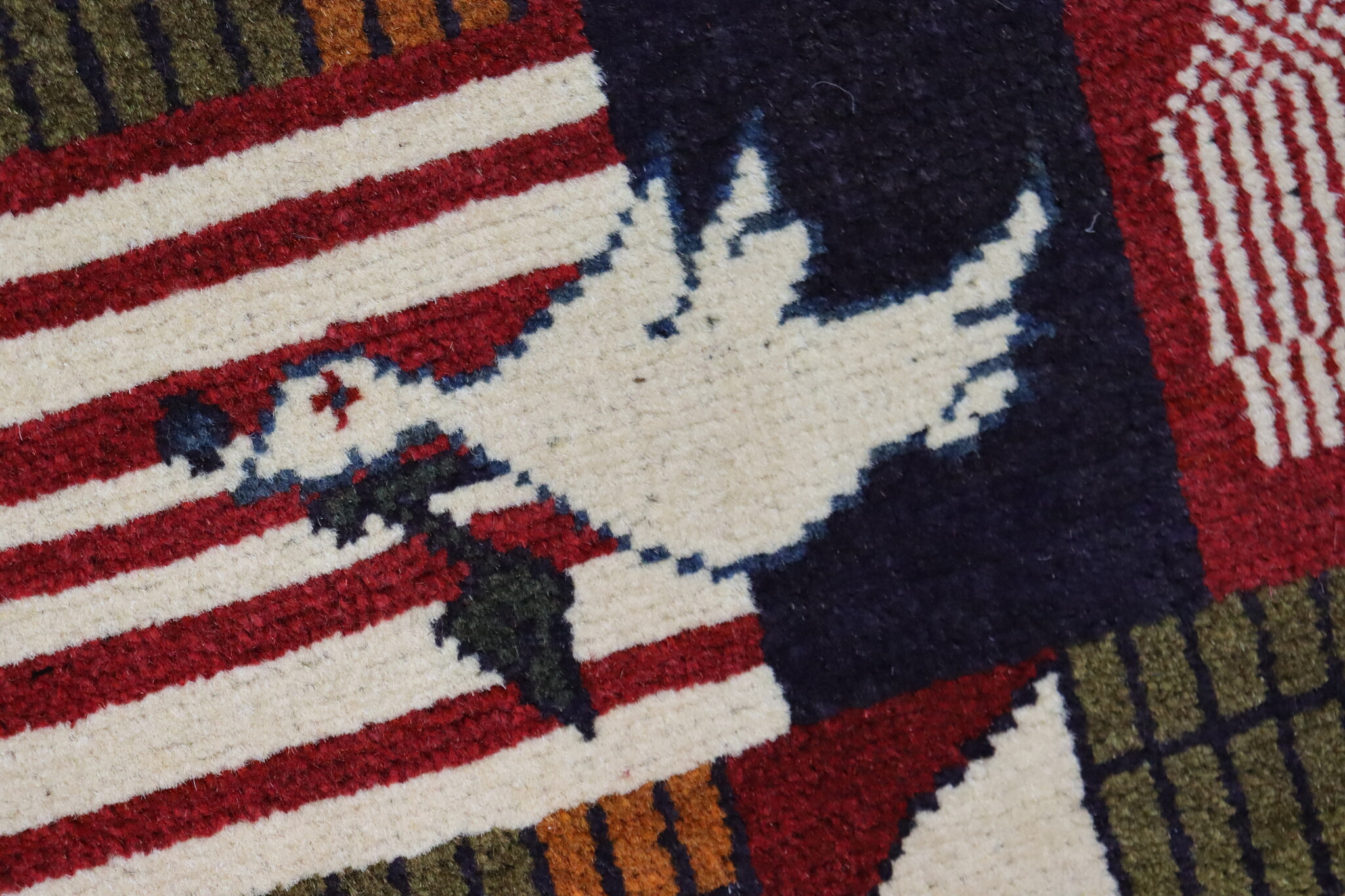 80x60 cm Afghanistan U.S.A 11 september 2001 Newyork world trade center afghan Kriegteppich  Nr.25 - F