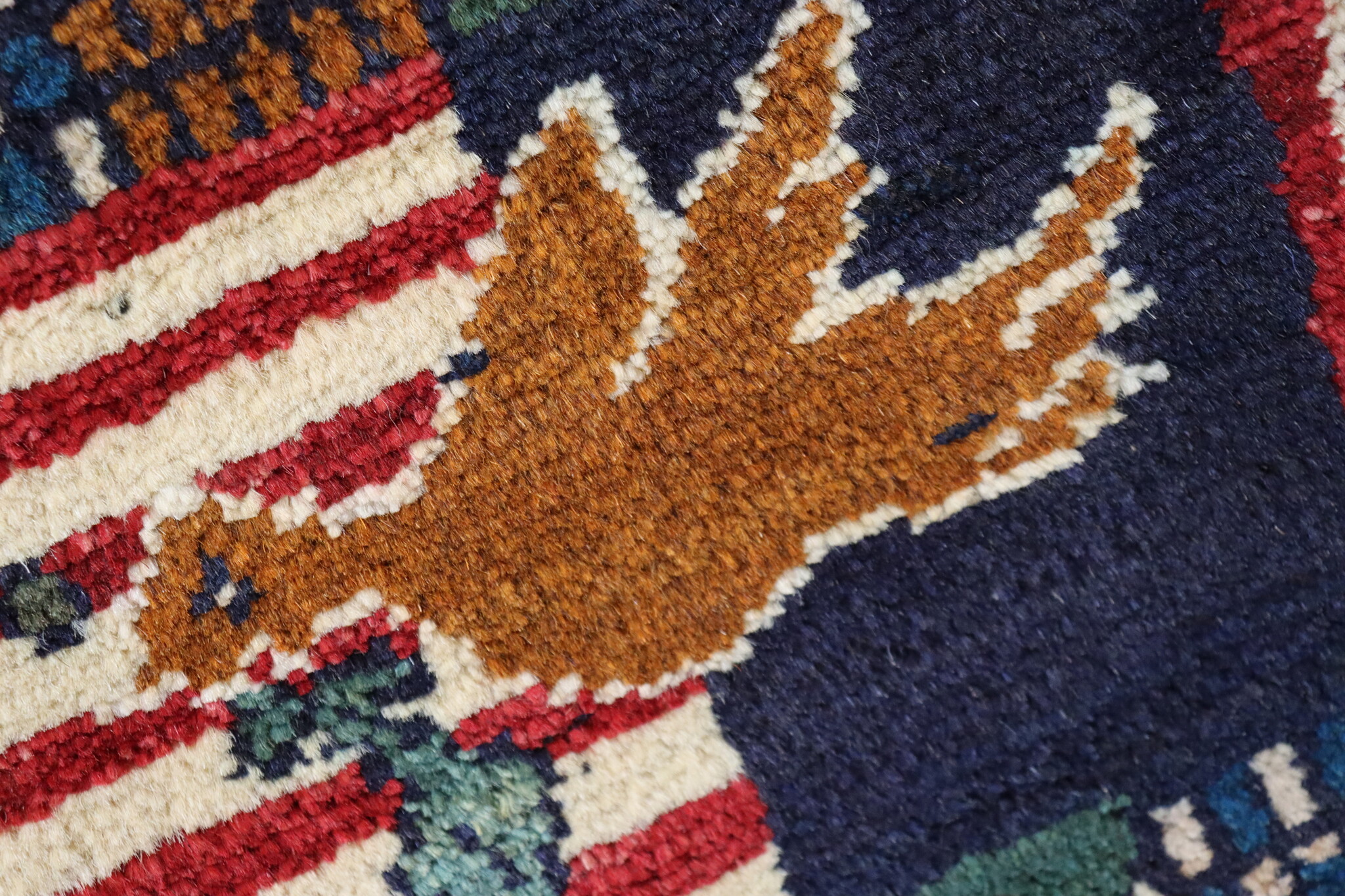 80x60 cm Afghanistan U.S.A 11 september 2001 Newyork world trade center afghan Kriegteppich  Nr.25 - i