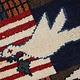 80x60 cm Afghanistan U.S.A 11 september 2001 Newyork world trade center afghan Kriegteppich  Nr.25 - j