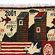 80x60 cm Afghanistan U.S.A 11 september 2001 Newyork world trade center afghan Kriegteppich  Nr.25 - K