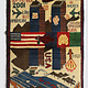 80x60 cm Afghanistan U.S.A 11 september 2001 Newyork world trade center afghan Kriegteppich  Nr.25 - L