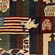 80x60 cm Afghanistan U.S.A 11 september 2001 Newyork world trade center afghan Kriegteppich  Nr.25 - N