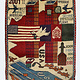 80x60 cm Afghanistan U.S.A 11 september 2001 Newyork world trade center afghan Kriegteppich  Nr.25 - R