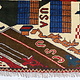 80x60 cm Afghanistan U.S.A 11 september 2001 Newyork world trade center afghan Kriegteppich  Nr.25 - S