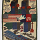 80x60 cm Afghanistan U.S.A 11 september 2001 Newyork world trade center afghan Kriegteppich  Nr.25 - U