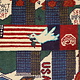80x60 cm Afghanistan U.S.A 11 september 2001 Newyork world trade center afghan Kriegteppich  Nr.25 - U
