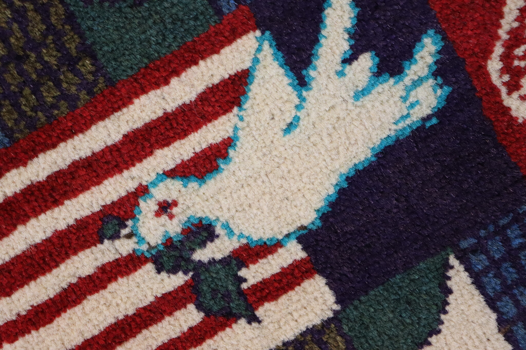 80x60 cm Afghanistan U.S.A 11 september 2001 Newyork world trade center afghan Kriegteppich  Nr.25 - U