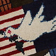 80x60 cm Afghanistan U.S.A 11 september 2001 Newyork world trade center afghan warrug No:25 - X