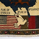 80x60 cm Afghanistan U.S.A 11 september 2001 Newyork world trade center afghan Kriegteppich  Nr.25 - Y