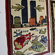 80x60 cm Afghanistan U.S.A 11 september 2001 Newyork world trade center afghan Kriegteppich  Nr.25 - Z