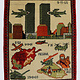 80x60 cm Afghanistan U.S.A 11 september 2001 Newyork world trade center afghan Kriegteppich  Nr.25 - Z2