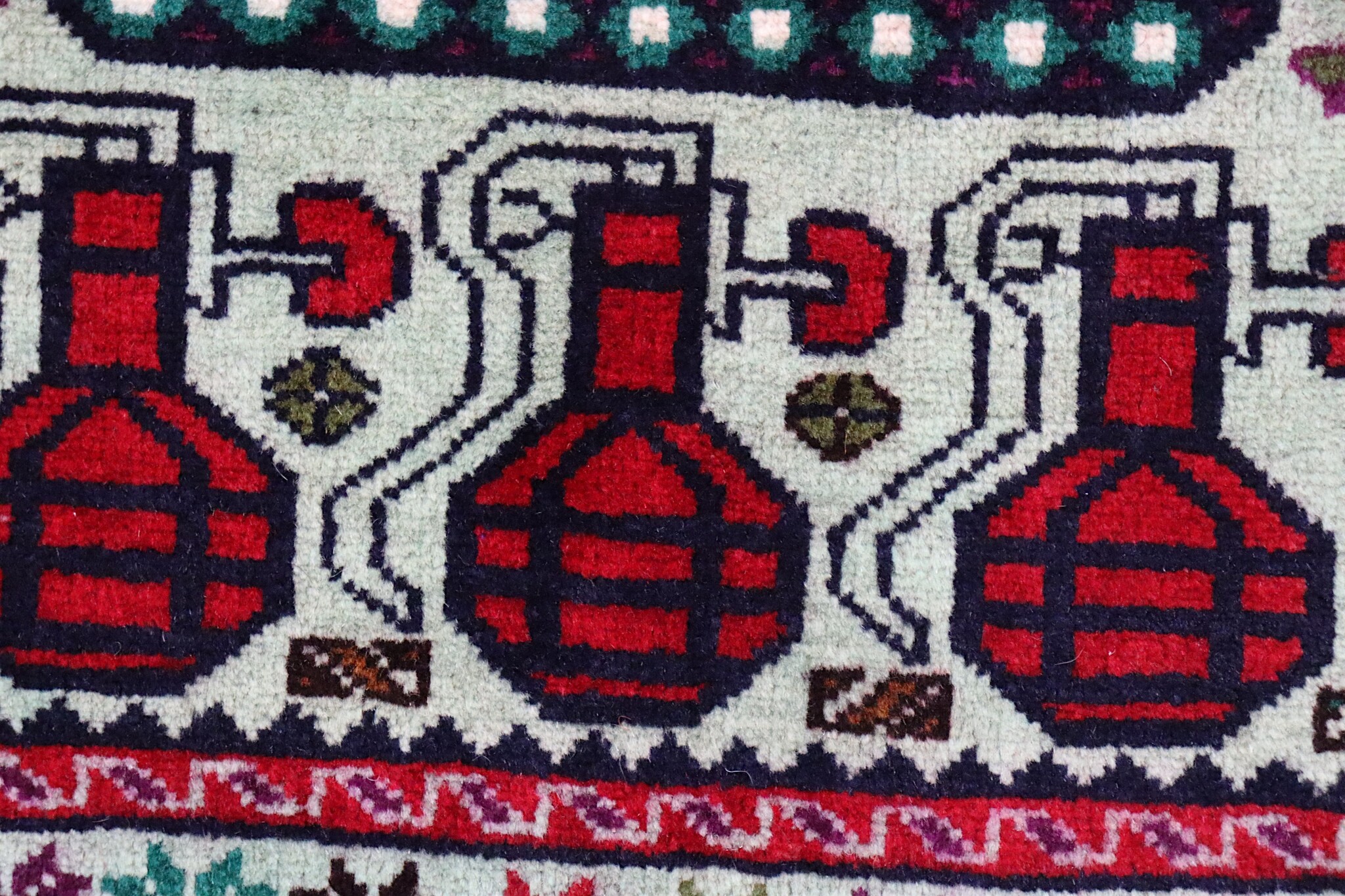 130x85 cm Afghan Warrug Kriegteppich Handgeknüpf Teppich Rug Afghanistan 12257
