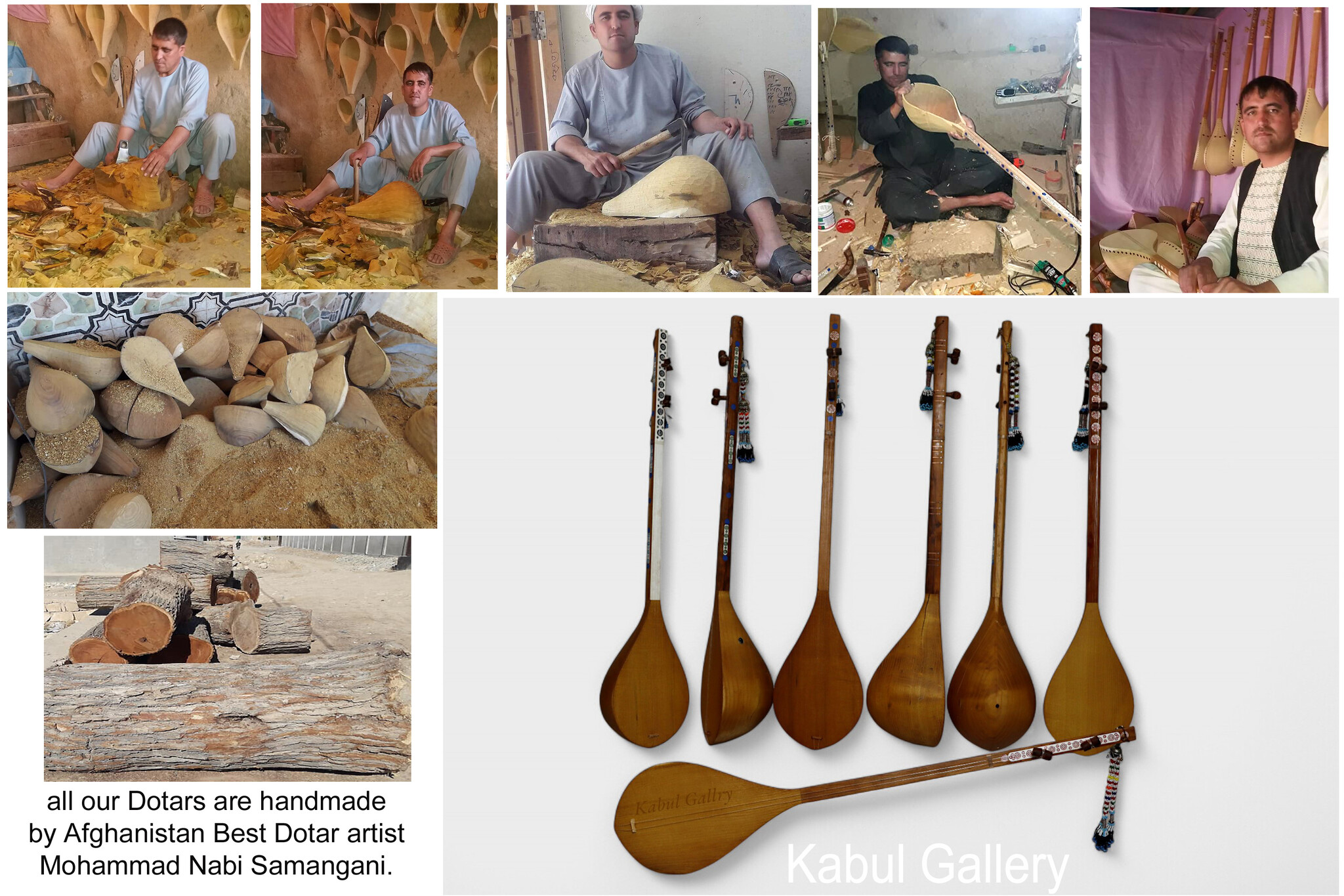 exotische traditionelle Volksmusikinstrument aus Nord Afghanistan samangan Dotar Afghan dambora Dombra dutar دمبوره استا نبی سمنگانی Nr-25 mit Pickup