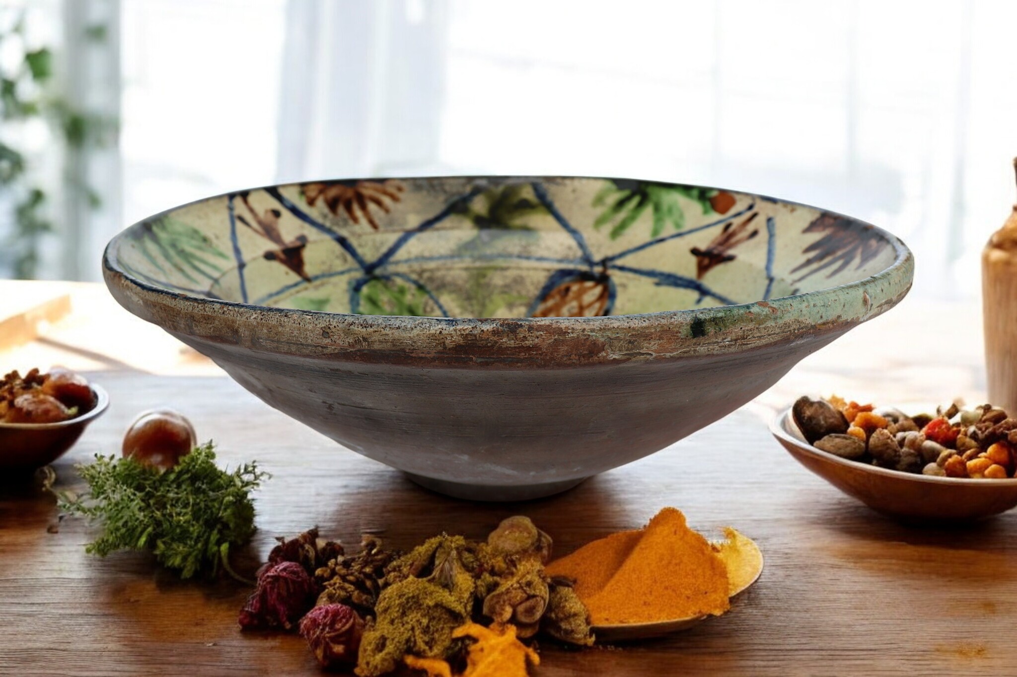 Antique handmade Clay Bowls pottery bowl plate from Swat valley Pakistan south Afghanistan No:25A-6