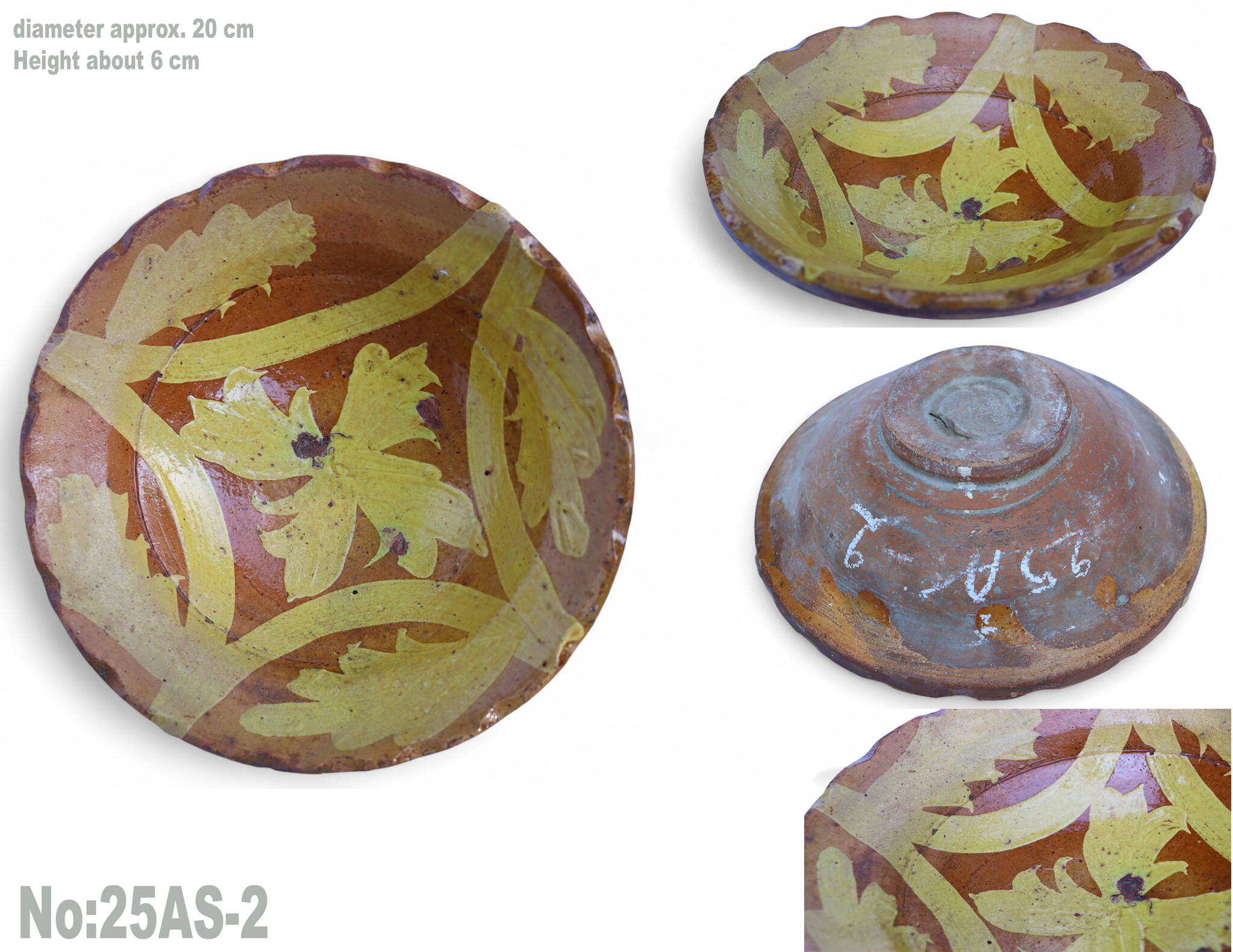 Antique handmade Clay Bowls pottery bowl plate from Swat valley Pakistan south Afghanistan No:25AS