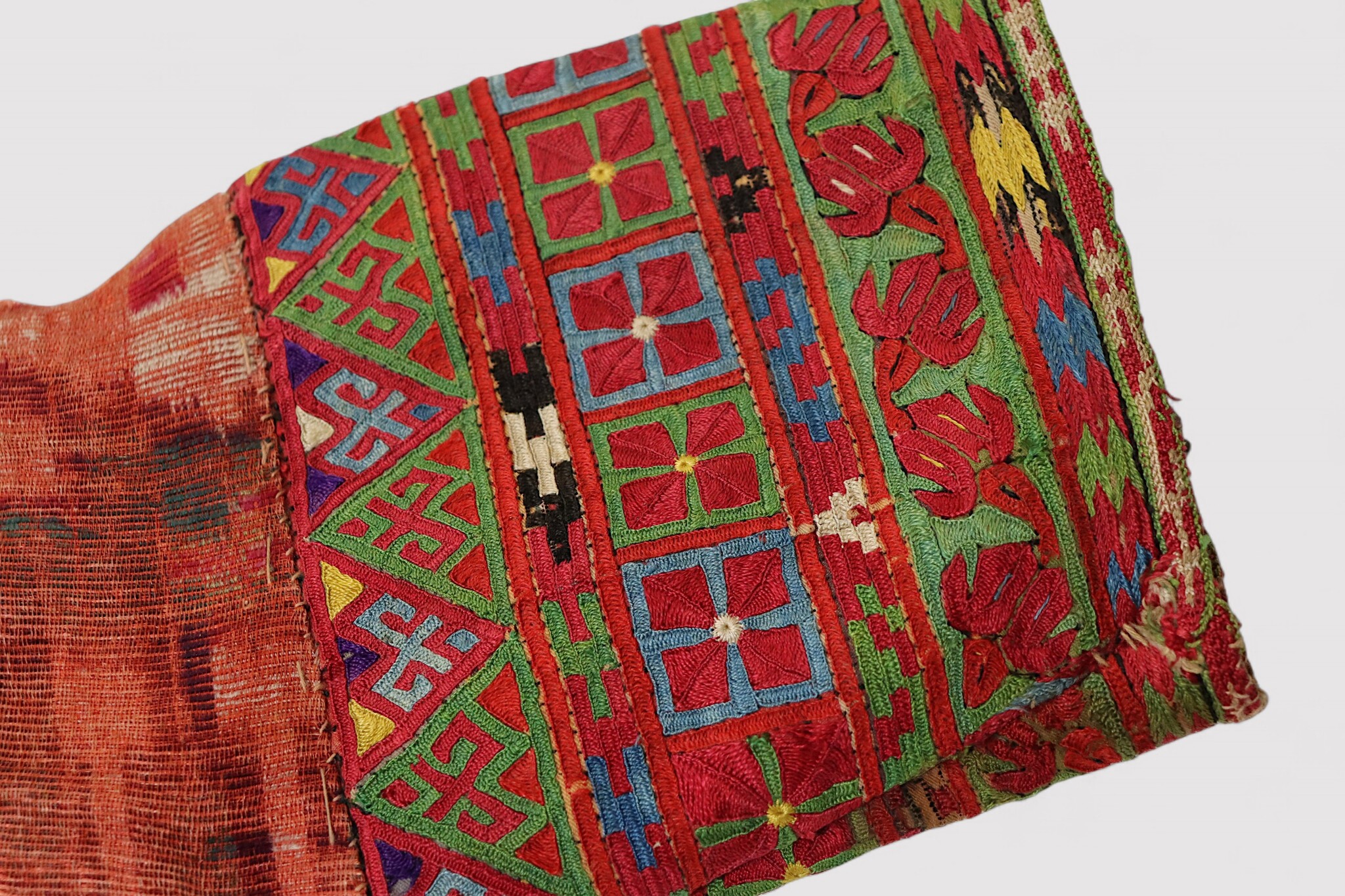 antiker bestickter Samt-Ikat-Chapan, Usbekistan, Mantel, Chyrpy-Robe Mantel khalat afghan uzbek kleid  Bokhara samt Chapan  bachmal