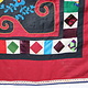 198x115 cm Antik Reich bestickte Lakai Stickerei Patchwork Wandbehang   Nr: eb25/1