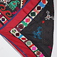 198x115 cm Antik Reich bestickte Lakai Stickerei Patchwork Wandbehang   Nr: eb25/1