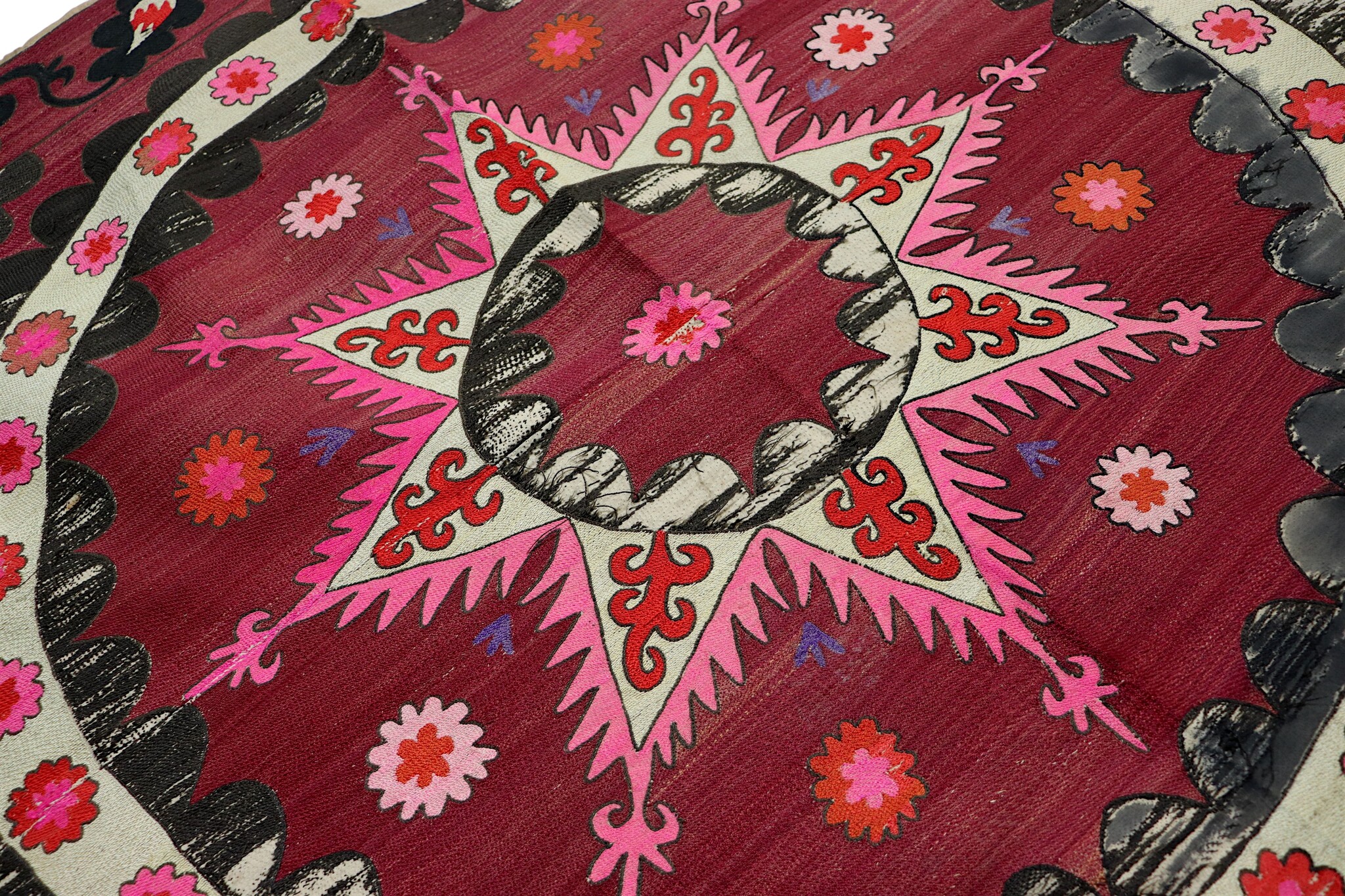 220x135 cm hand bestickte  Suzani Stickerei aus Uzbekistan  Nr:eb25/1