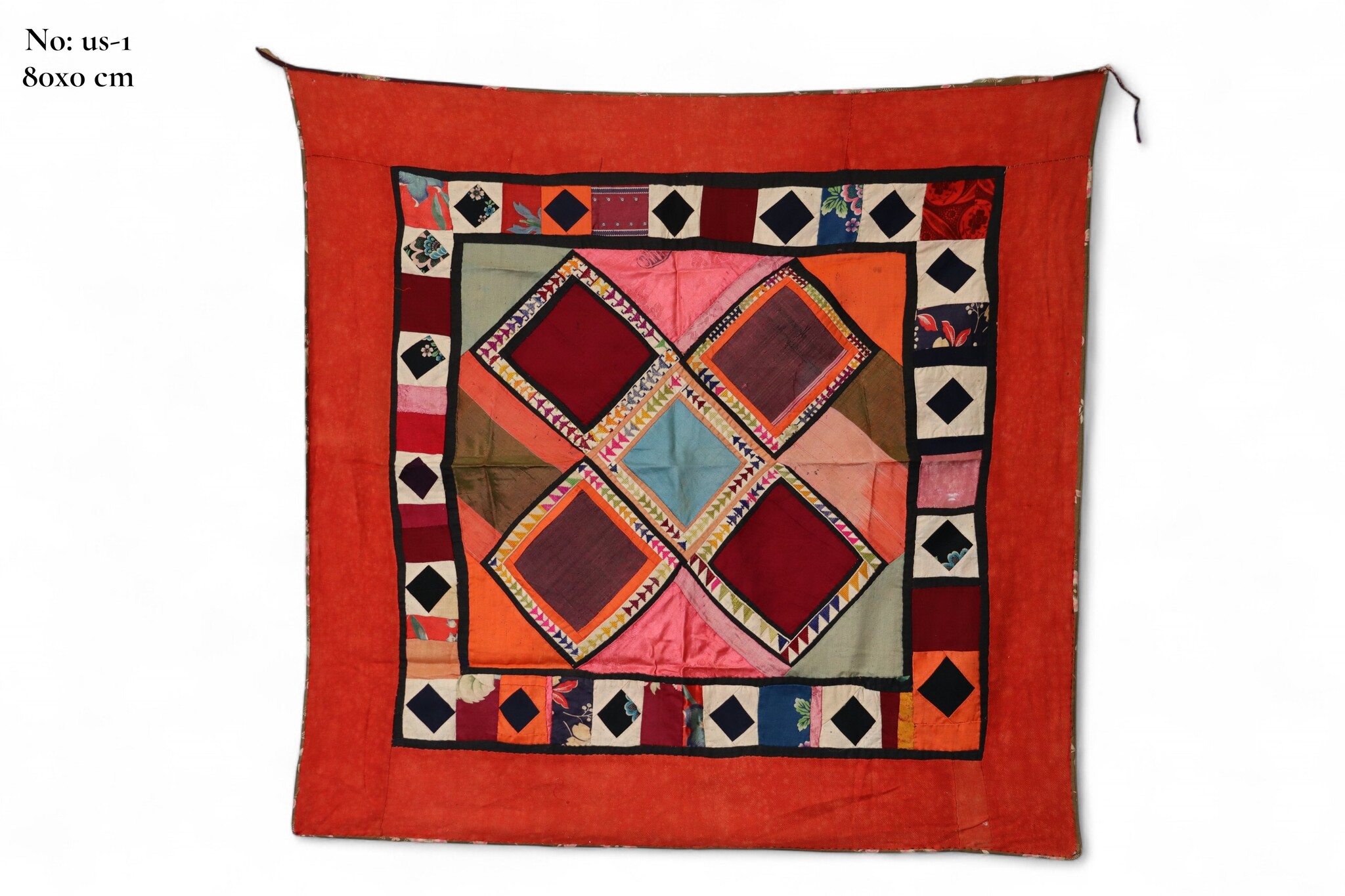 Antik Reich bestickte Lakai Stickerei Patchwork Wandbehang   Nr: US- 1