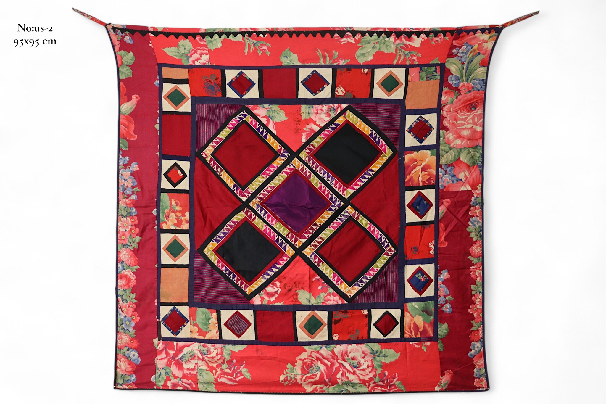 Antik Reich bestickte Lakai Stickerei Patchwork Wandbehang   Nr: US- 2