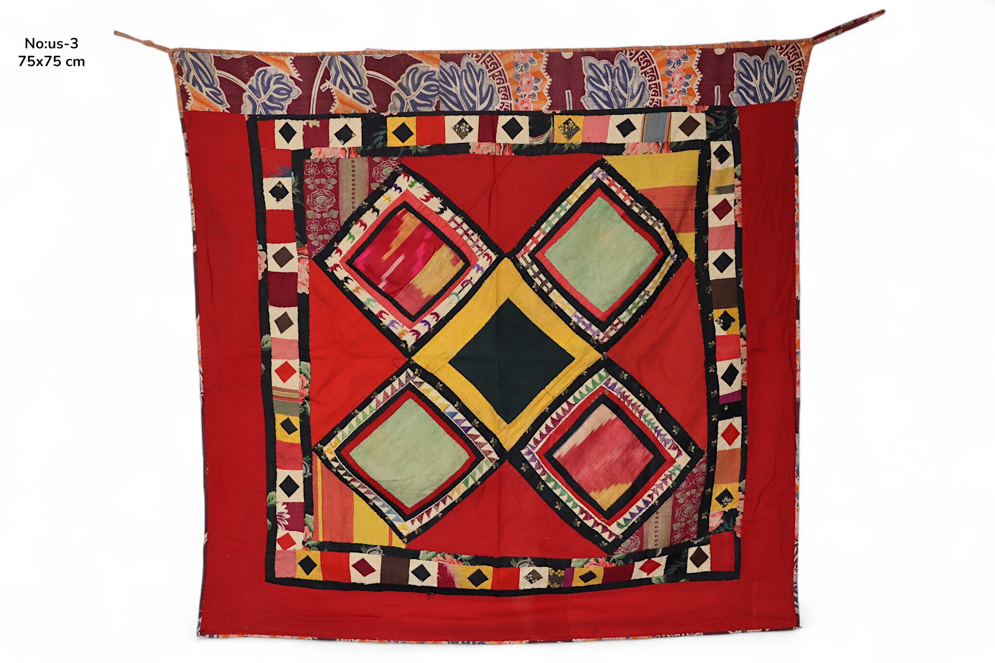 Antik Reich bestickte Lakai Stickerei Patchwork Wandbehang   Nr: US- 3