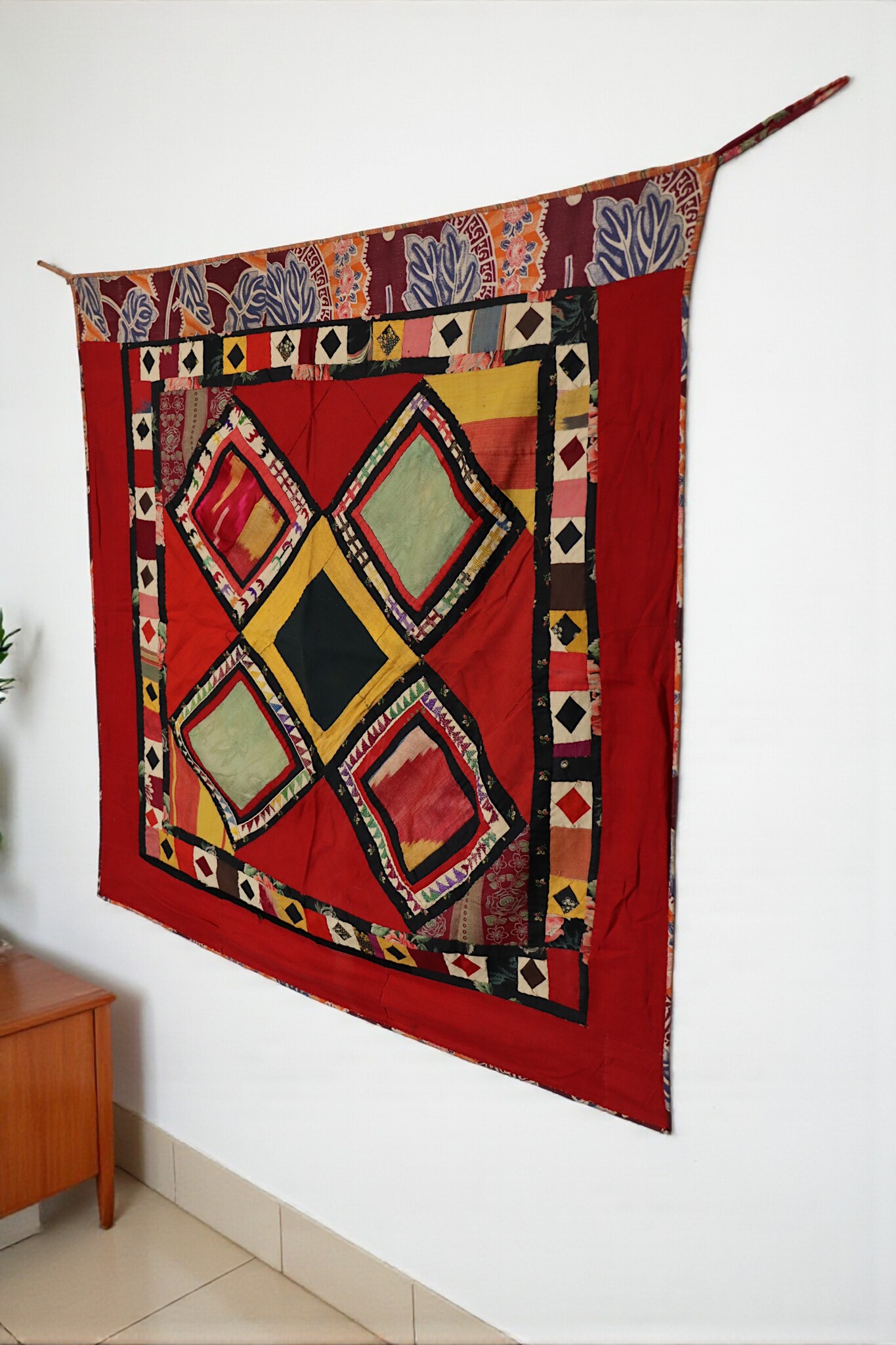 Antique Uzbek tribal silk Hand Sewn Embroidered Lakai Patchwork No: US - 3