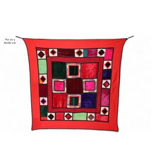 Antik Reich bestickte Lakai Stickerei Patchwork Wandbehang   Nr: US-5