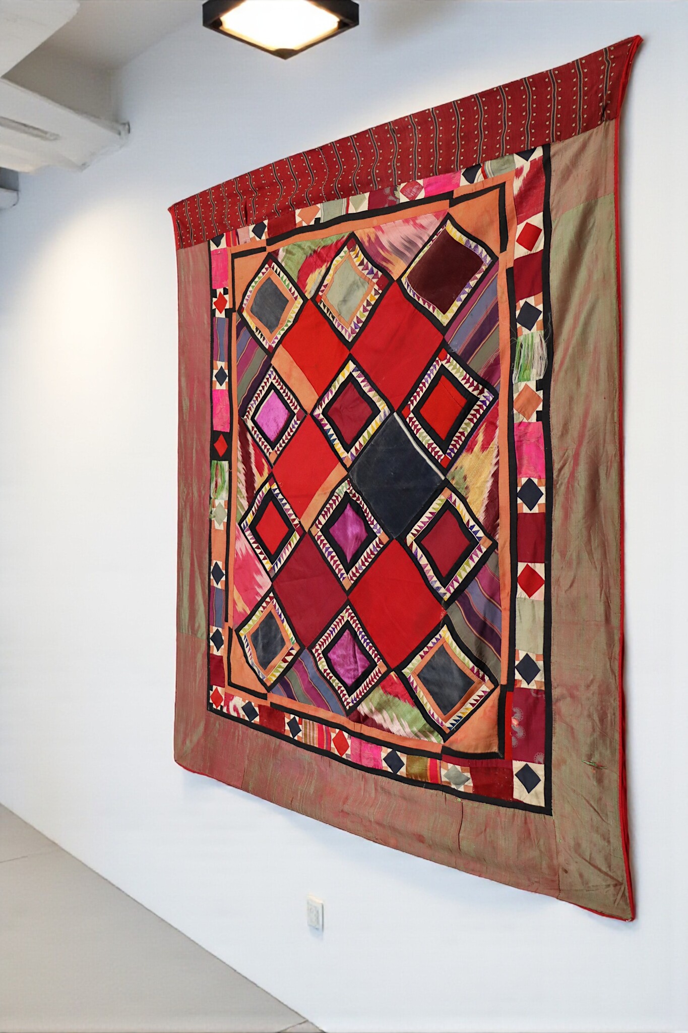 Antique Uzbek tribal silk Hand Sewn Embroidered Lakai Patchwork No: US - 8