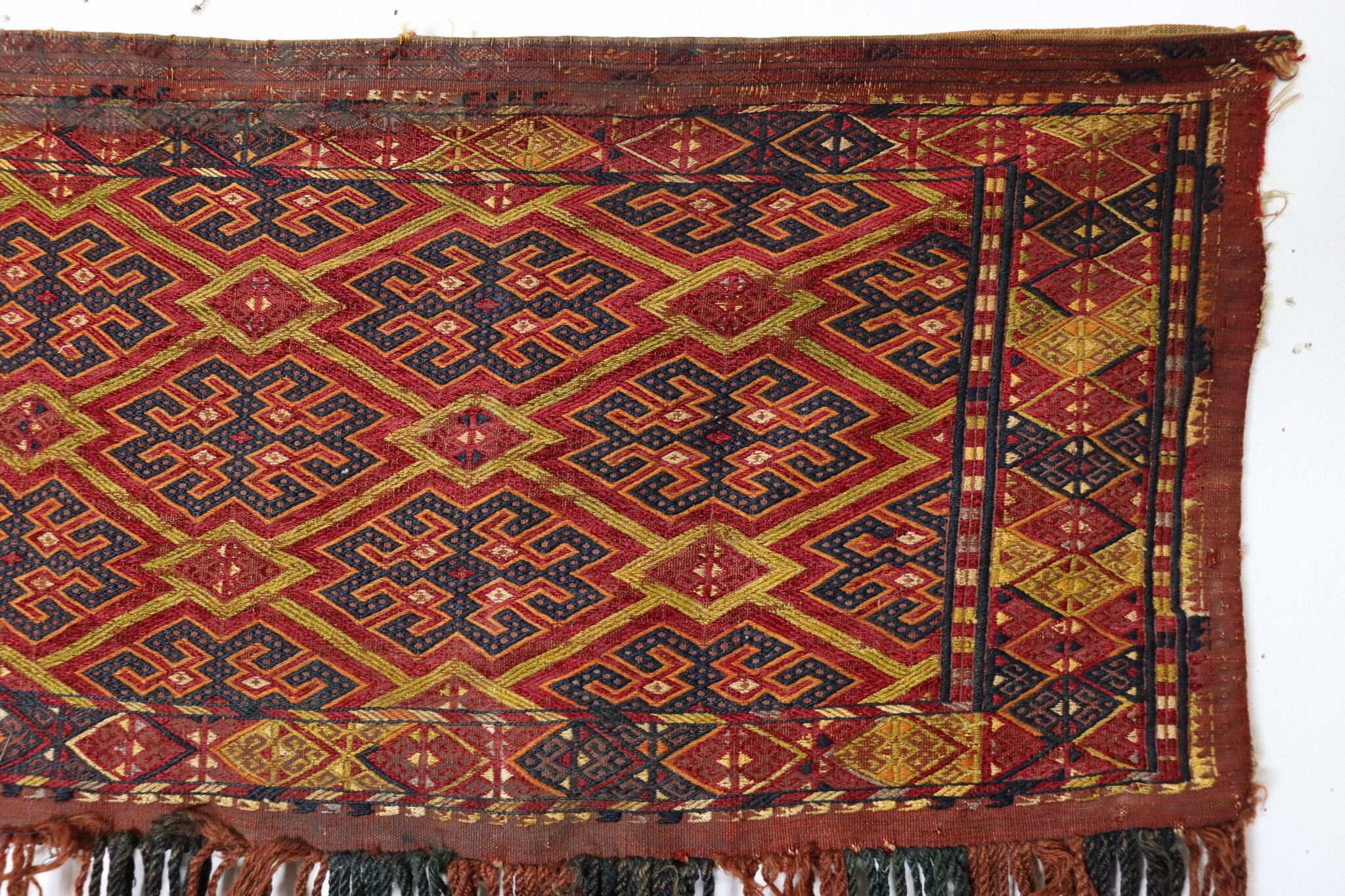 120x100 cm Antik und seltener Uzbek Nomaden Zelttasche tasche Torba aus Afghanistan Djaller Turkmenistan  Nr:US-10