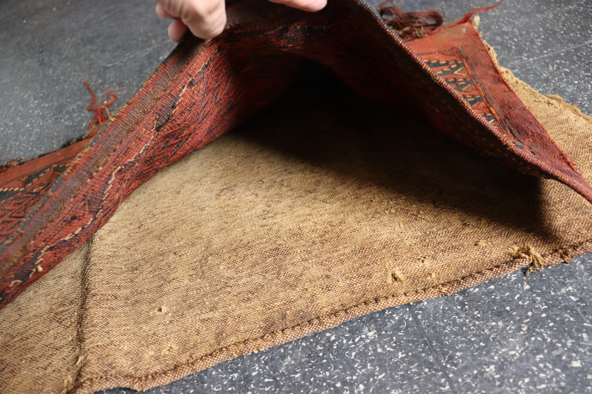 120x47 cm Antik und seltener Uzbek Nomaden Zelttasche tasche Torba aus Afghanistan Djaller Turkmenistan  Nr:US-11