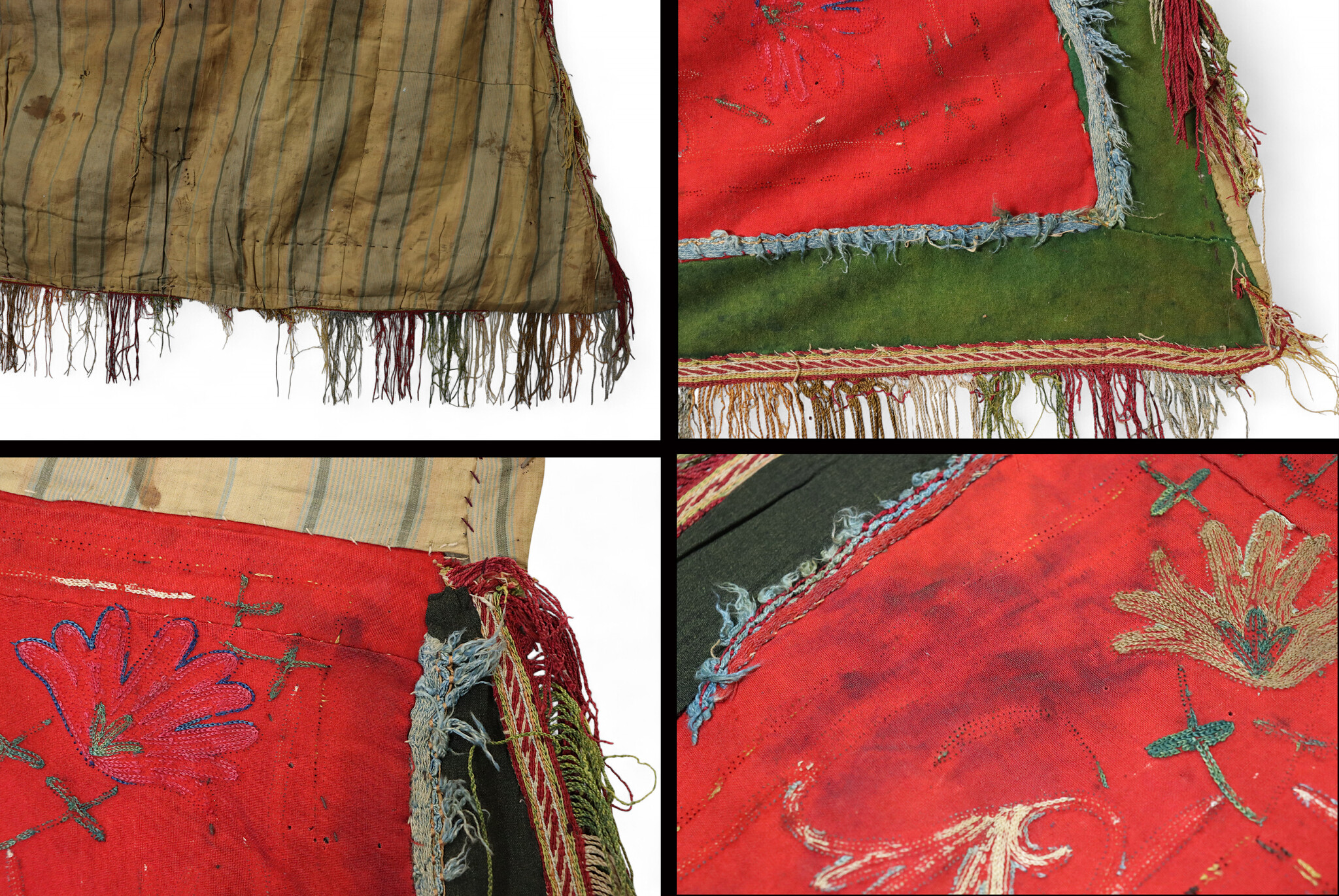 Antik außergewöhnliche islamische Reich bestickte Lakai suzani Stickerei Pferdedecke Satteldeckeaus Uzbekistan