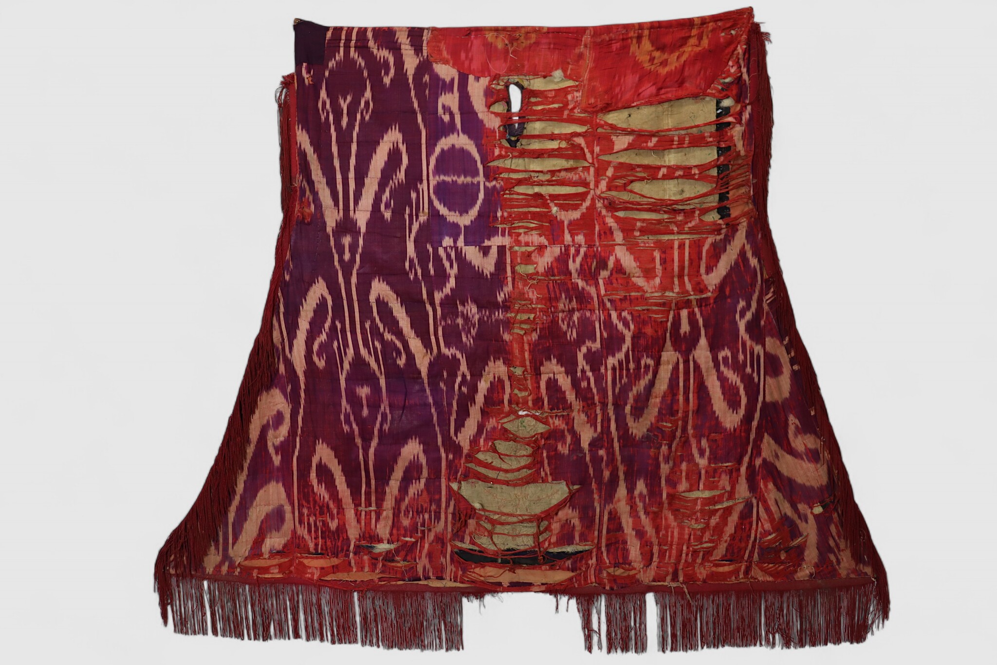 Antique  metal-thread embroidered applique velvet Saddle-Cloth ( shabrack ) from a Royal Bokhara workshop Uzbekistan C18th