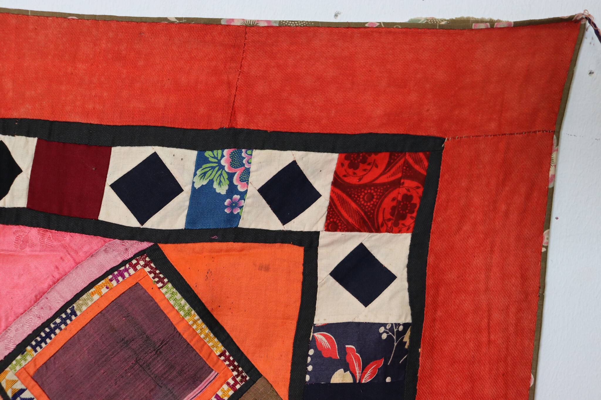 Antique Uzbek tribal silk Hand Sewn Embroidered Lakai Patchwork No: US - 1