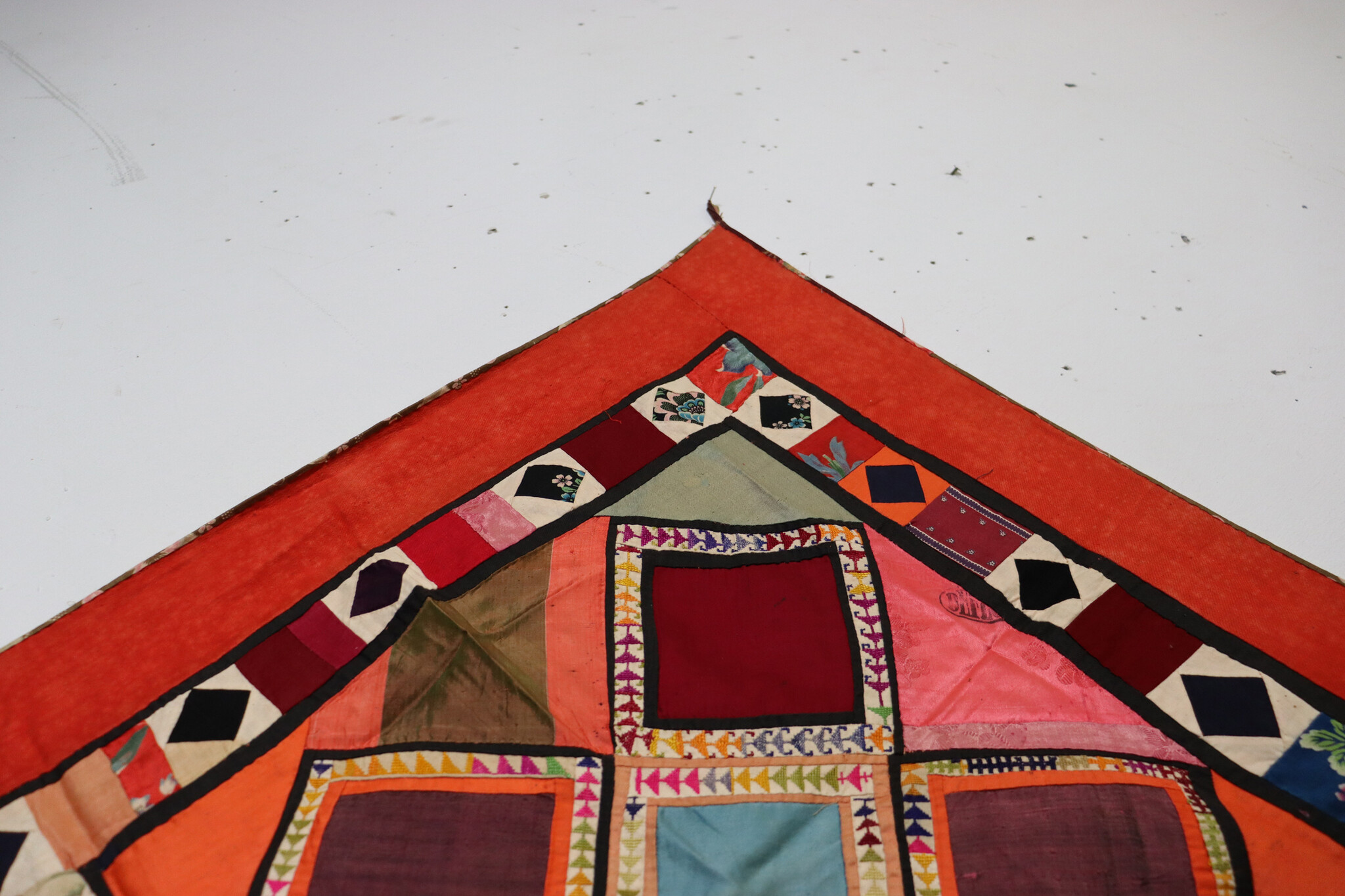 Antique Uzbek tribal silk Hand Sewn Embroidered Lakai Patchwork No: US - 1