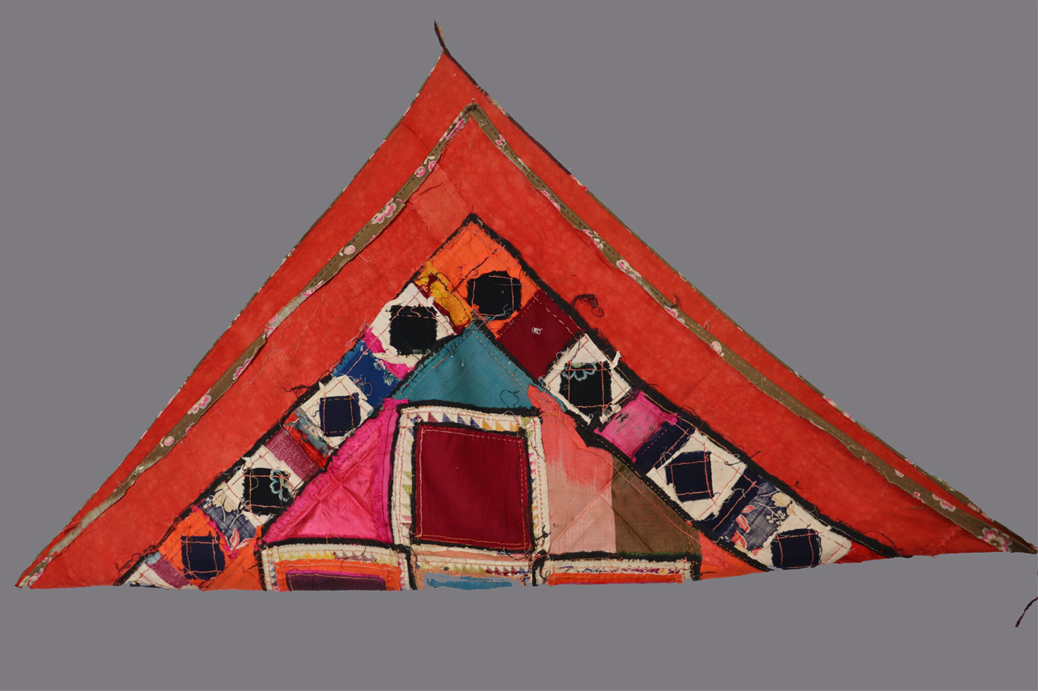 Antik Reich bestickte Lakai Stickerei Patchwork Wandbehang   Nr: US- 1